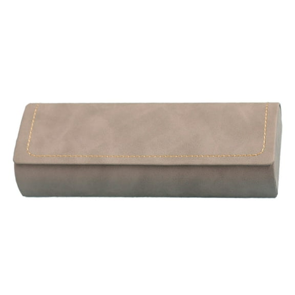 Glasses Case, Portable, Leather, Grey