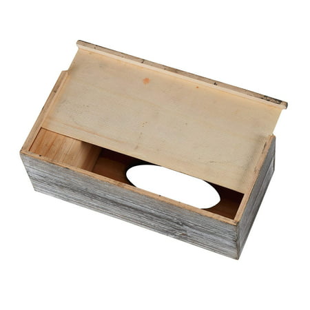 Decorative Bathroom Tissue Box, Wooden Rectangular Box Cover