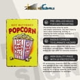 thumbnail image 4 of Hot Buttered Popcorn Metal Sign Retro Movie Theater Concessions Stand Wall Art Man Cave Home Bar Decor, 4 of 7