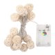 thumbnail image 3 of Battery Operated Colorful String Lights 3.1m 20led Rattan Balls Christmas Decoration Light Indoor Party Decor, 3 of 5