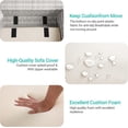 thumbnail image 4 of Muphyers 13 Pcs Outdoor Wicker Rattan Sectional Sofa with 55000BTU Gas Fire Pit Table Set, All Weather 2‑in‑1 43" Propane Fire Table Conversation Set for Backyard Garden Poolside Deck,Off-White, 4 of 8