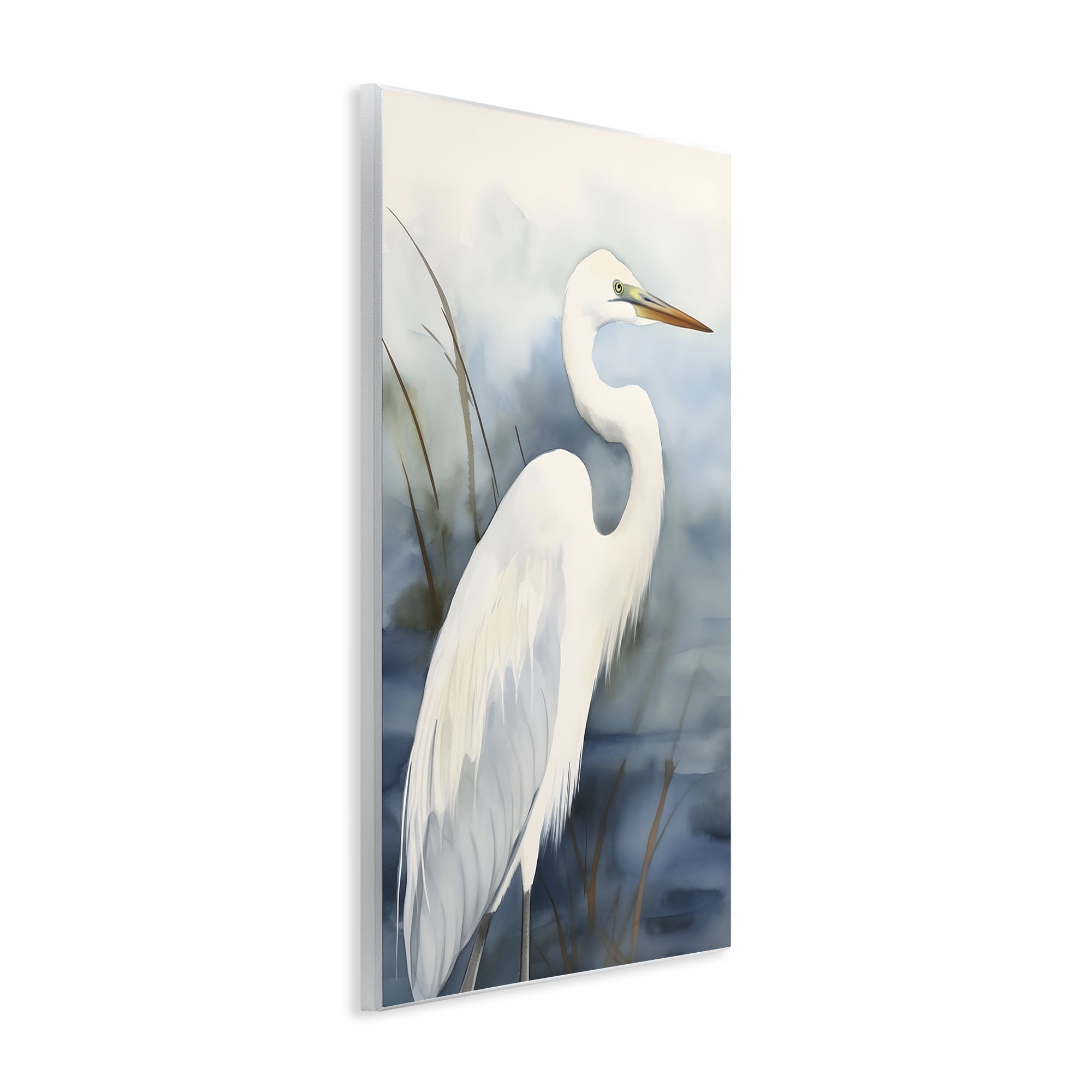 Stupell Industries Soft Egret Impression Animals & Insects Painting Unframed Art Print Wall Art, 10 x 15