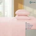 thumbnail image 5 of 400 Thread Count 4 Piece Quality Sheet Set Deep Pocket 24 Inch 100% Egyptian Cotton Color Blush-Pink Print SizeCalifornia King, 5 of 7