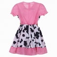 thumbnail image 5 of mgoYE Cowgirl for Girls Western Outfit Dress+ Cowgirl Hat + Square Towel for Halloween Western Dress Up(Hot Pink,6-7 Years), 5 of 7