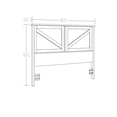 Better Homes & Gardens Modern Farmhouse Queen Headboard, Rustic White