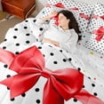 thumbnail image 3 of Erosebridal Girls Red Ribbon Bow Twin Bedding Sets 7-Piece,Kids Teens Black Vintage Polka Dots Bedding Comforter Set,Ultra Soft Home Decor, 3 of 6