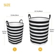 thumbnail image 4 of Uemuo Black And White Stripes Pattern Circular Laundry Hamper Basket with handles,Collapsible laundry basket,Large capacity laundry hamper,Laundry Organizer-Small, 4 of 8