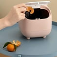 thumbnail image 3 of Elegante y lindo mini bote de basura para la encimera de su oficina, cesto de basura antideslizante con diseño a presión para una fácil extracción de la bolsa de basura, perfecto para aplicaciones en, 3 of 6