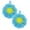 Blue*2, variant on 2 Pcs Cute Crochet Scrubbies, Cute Flower Dish Scrubbers for Kitchen Korean Style Handmade Crochet Scouring Pads Non-Scratch Dish Sponges for Dishwashing Aesthetic Sink Decor Cleaning Puff