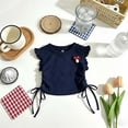 thumbnail image 2 of Miaoju 4t Girls Shirts Crewneck Letter Graphic Printed Short Sleeve T Shirts Cute Vacation Tops T-Shirt Boys & Girls Shirts, 2 of 5