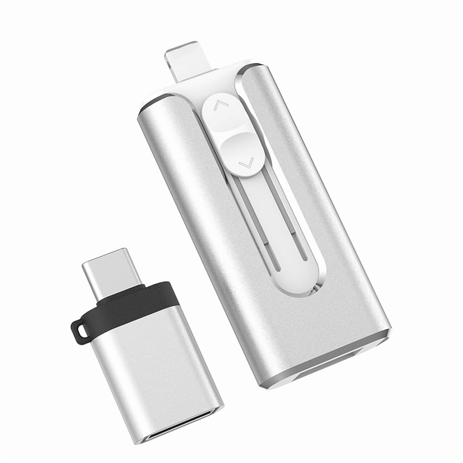 256GB USB 3.0 Flash Drive TOPESEL 3-In-1 Metal USB External Storage Thumb Drive OTG Android Phone and Computer