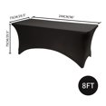 thumbnail image 2 of Costway 2Pcs 8ft Rectangulaire Spandex Nappe de Table Noir, 2 of 10