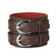 thumbnail image 2 of Moda Punk Rock Double Tour PU de cuero Hombres Accesorios de joyería café Sunnimix Pulsera de viaje doble, 2 of 8
