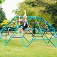 Plum Play Phobos Outdoor Geometric Metal Climbing Dome, Teal and Purple