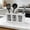 White, variant on Wood Flatware Organizer, Rustic Utensil & Silverware Holder for Forks, Spoons, Knives, Farmhouse Kitchen Cutlery Caddy Bin Countertop