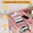 thumbnail image 3 of Rosa cm de Profundidadormitorio cm de Profundidadresser Ancho TV Soporte con Charging Station Abierto Estante y 9 Grande Almacenamiento Cajones para Living Sala, 3 of 7