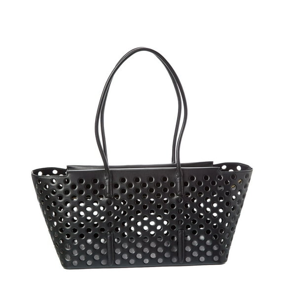 ALAÏA Neo Mina 32 Leather Tote, Black