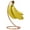 Gold, variant on Banana Holder, Modern Banana Hanger Tree Stand with Stainless Steel Hook for Fruit Micro Landscape Decorations Key Cookware, Silver