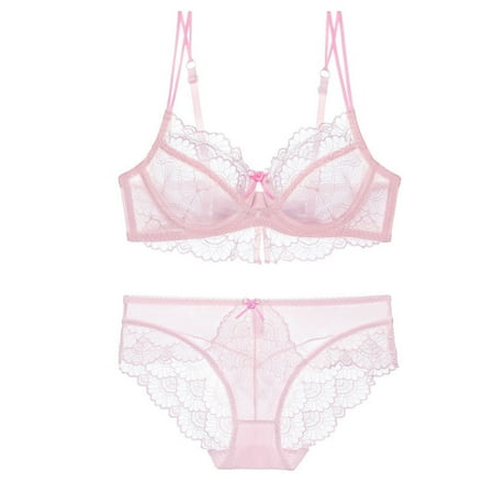 

Women S Ultra Thin Comfortable Breathable Lace Bra Color Collision Ladies Bra . Underwear Set