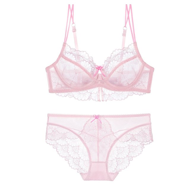 Gibobby Conjunto de lencería de encaje Body de Camisola Sexy con Cordones y Espalda Abierta con Panel de Malla para Mujer Lencería Sexy de San Valentín Body Encaje(Rosa, 75C)