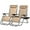 Kahki, variant on Wubio Set of 2 Relaxing Recliners Patio Chairs Adjustable Steel Mesh Zero Gravity Lounge Chair Beach Chairs with Pillow-Brown
