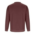 thumbnail image 6 of Sookity Mens Loose Fit Long Sleeve Shirts Solid Color Big and Tall Elastic Pullover Tops with Chest Pockets Men Shirts Casual Long Sleeve Wine,XXL, 6 of 7