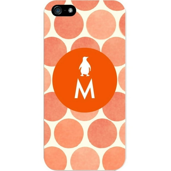 Critter Collection iPhone 5 Case, DOTS, Orange Penguin