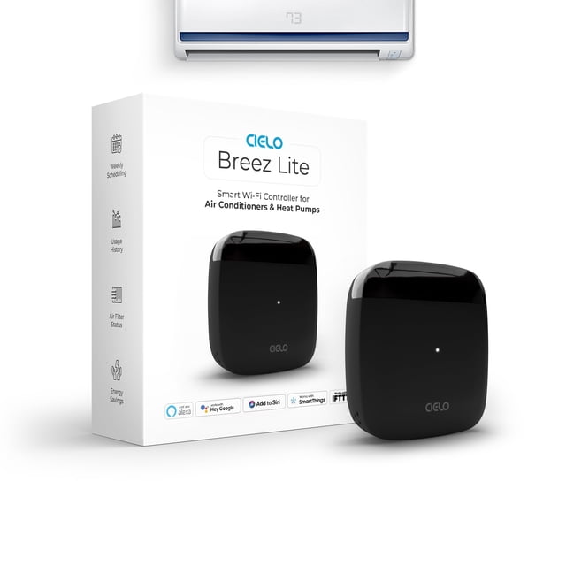 Controlador de aire acondicionado inteligente Cielo Breez Lite para Mini-Split Black