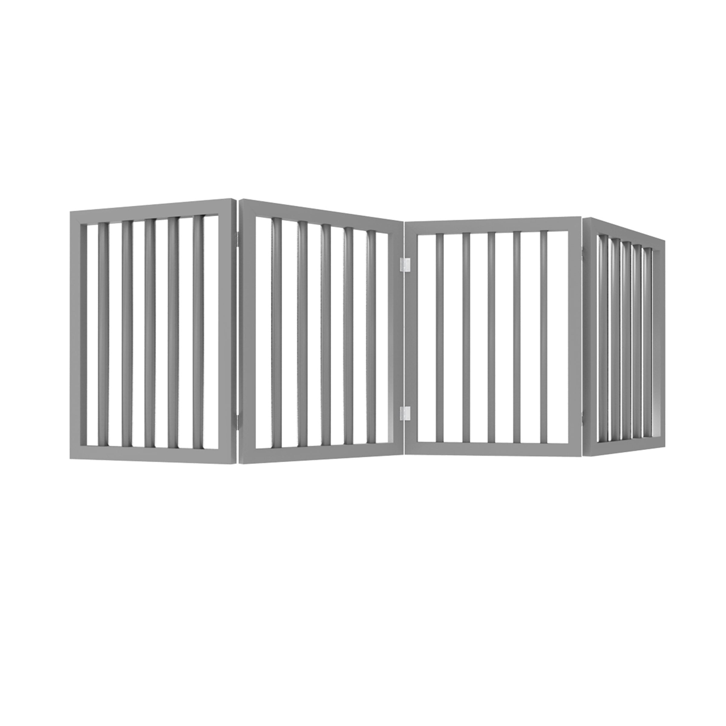 PETMAKER 4-Step Foldable Dog & Cat Stairs for Beds, Couches, Cars – Portable Indoor Outdoor Pet Steps for Small Dogs, Puppies, Kittens & Senior Pets, Lightweight Design, Carpeted Pads (Gray)