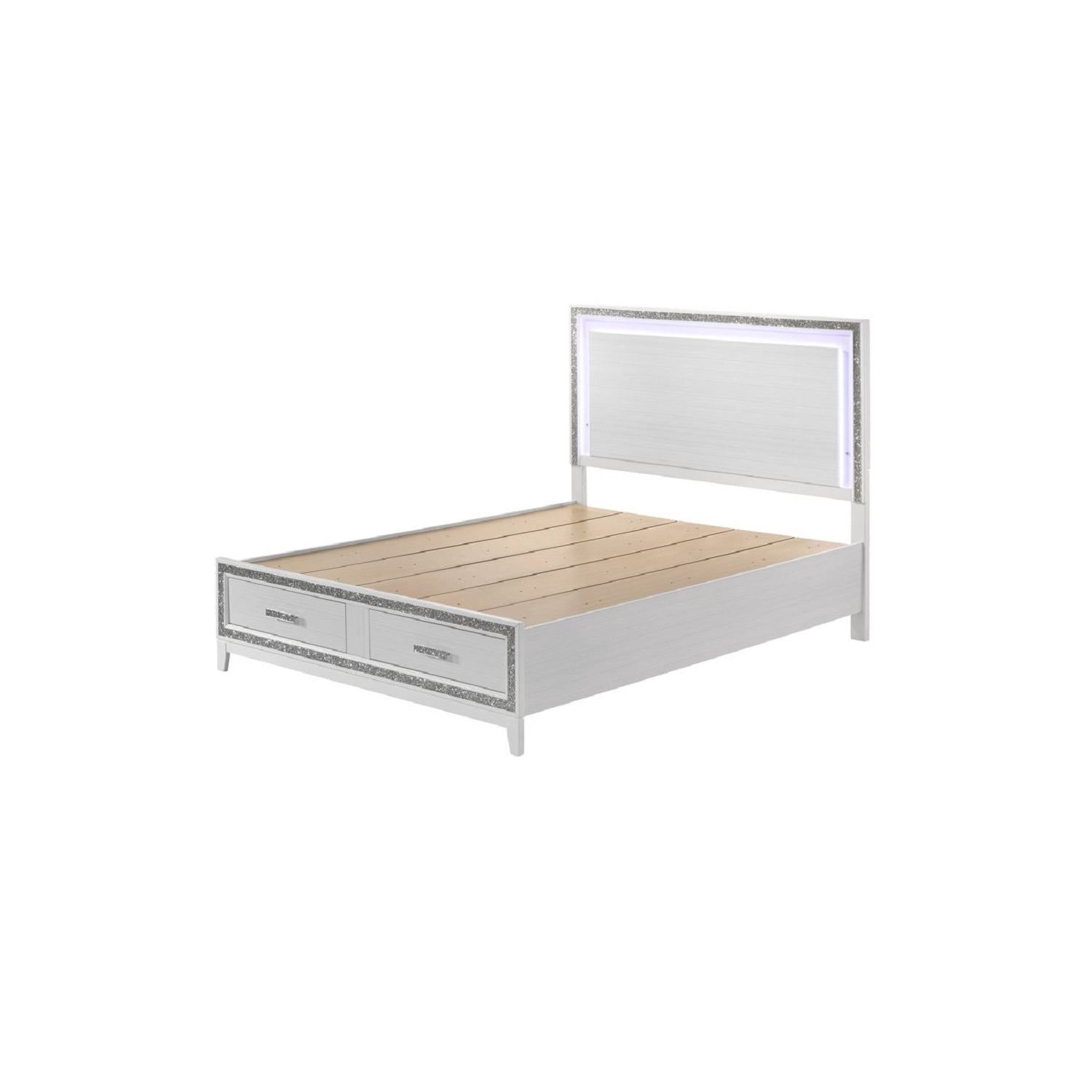ACME Ranallo Ek Wall Bed, Beige Linen & Natural Finish
