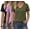 ArmyGreen-LightPurple-Black, variant on MOSHU 3 Pack T-Shirts for Women Short Sleeve Summer Womens Tops Casual Women T-shirts Summer Outfits