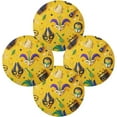 thumbnail image 2 of Mardi Gras Round Placemats Non-Slip Table Mat Heat Resistant Placemat for Dining Table Kichen Party Table Diameter 15.4 inch Set of 4 Home Decor Gifts, 2 of 7