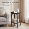 thumbnail image 7 of CONCETTA Bedside Nightstand, 2-Tier Round Side Table with Tapered Legs, Small End Table for Bedroom, Gray, 7 of 7