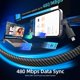 thumbnail image 3 of Cable de carga Firsting 4 en 1, 240 W, rápido, USB C Lightning, 3 of 7
