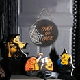 thumbnail image 3 of Señal de bienvenida de Halloween para decoración de puerta delantera, corona redonda de madera para colgar en la pared para fiesta navideña, 3 of 5