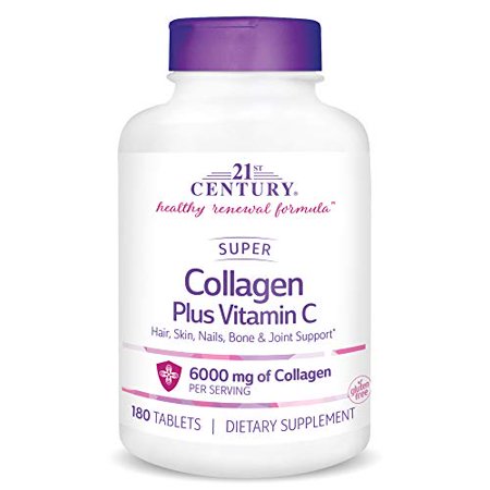 21st Century Super Collagen Plus Vitamin C Supplements, 180 Count, 3 Pack