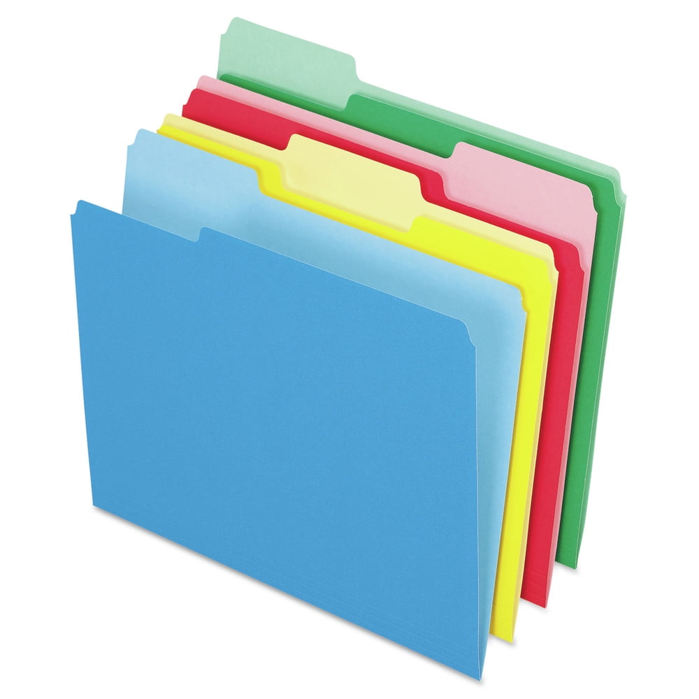 Smead File Folder Letter 1/3 Tab Neon Colors 11925 
