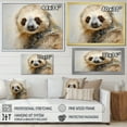 thumbnail image 4 of Designart "Pensive Tree Dweller" Sloth Floater Framed Canvas Art Print, 4 of 5