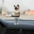 thumbnail image 5 of Cute Car Decor - Charming Cats Car Ornaments, Dashboard Bobblehead Cat Decorations, Spring-Mounted Acrylic Kitty Figurines for Car Interior, Car Decorations Interior(1PCS), 5 of 6