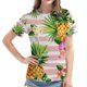 thumbnail image 1 of Gibobby Playera de Manga Corta Casual Suave Camiseta manga corta con cuello redondo estilo europeo y americano con estampado cuerpo completo y paisaje costero (Verde,CH), 1 of 5