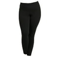 thumbnail image 2 of Gravity Threads Plus Size Leggings For Women - Stretch Fit Cotton Full Length Yoga Pants, Black X-Large, 2 of 2