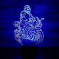 thumbnail image 5 of Luz nocturna LED de motocicleta, 16 colores, control remoto y toque inteligente, lámpara de noche con ilusión 3D regulable, 5 of 5