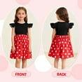 thumbnail image 5 of Benylion Minnie Dress Girl Costume Polka Dot Halloween Mouse Cosplay Party Dress for 7-8 Years, 5 of 6