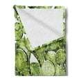 thumbnail image 2 of Cactus Soft Flannel Fleece Blanket, Cactus Petals Spikes Sun and Flowers in a Hot Mexican Desert Nature Beauty Artwork Print, Cozy Plush for Indoor and Outdoor Use, 50" x 70", Green, by Ambesonne, 2 of 5