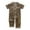 Coffee, variant on Gbsyewxs Girls Outfits Sets Lapel Short Sleeve Leopard Print Tops And Shorts Set 2 Piece Soft Summer Toddler Outfits Coffee Size 2-3 Years