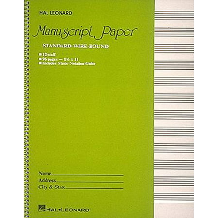 Standard Wirebound Manuscript Paper Green Cover Epub-Ebook