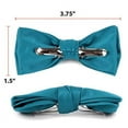thumbnail image 2 of Boy's Poly Satin Banded Clip On Bow Ties (Dark Green), 2 of 7