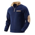 thumbnail image 1 of Ceisia Men's Regular-Fit Stand-Collar Half-Zip Color-Accents Polyester Pullover Gift, 1 of 9