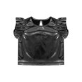 thumbnail image 5 of vastwit Toddler Girls Blouses Metallic Shirts Party Tops Ruffle Short Sleeve Tee Concert T-shirt Black 5T, 5 of 7