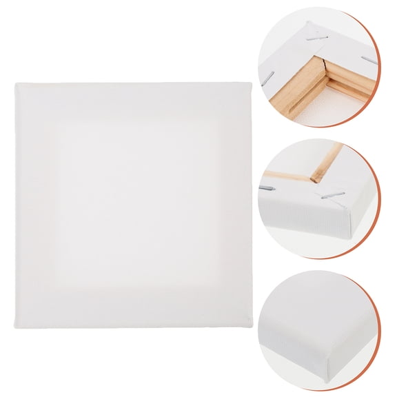 AURARMLET 4-Pack White Artist Canvas Panels for Beginners, Oil Painting, Home Art Projects, Craft Supplies